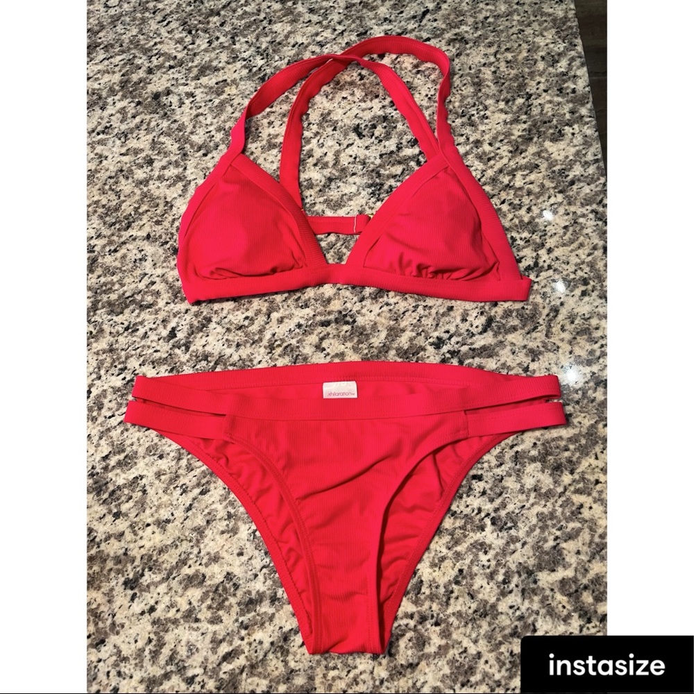 Red Target Bikini. Super flattering!